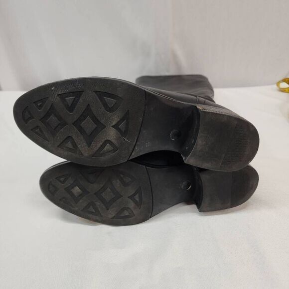 Steve Madden Size 6 M Womens Jasper Leather Almond Toe Knee High Riding Black Bo - Picture 9 of 9